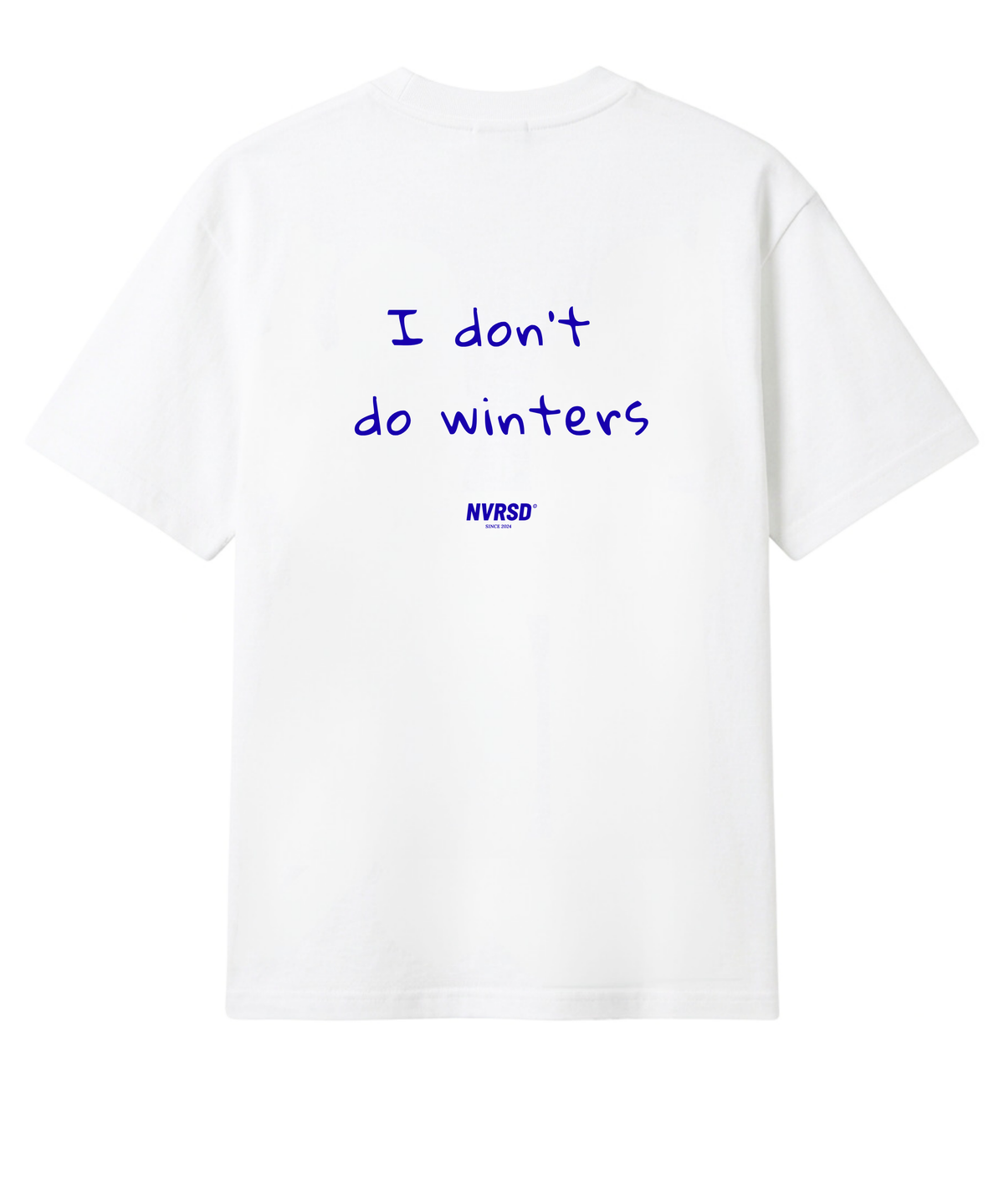 I don't do winters oversized tee, back print