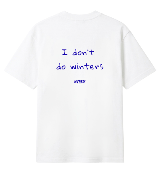 I don't do winters oversized tee, back print